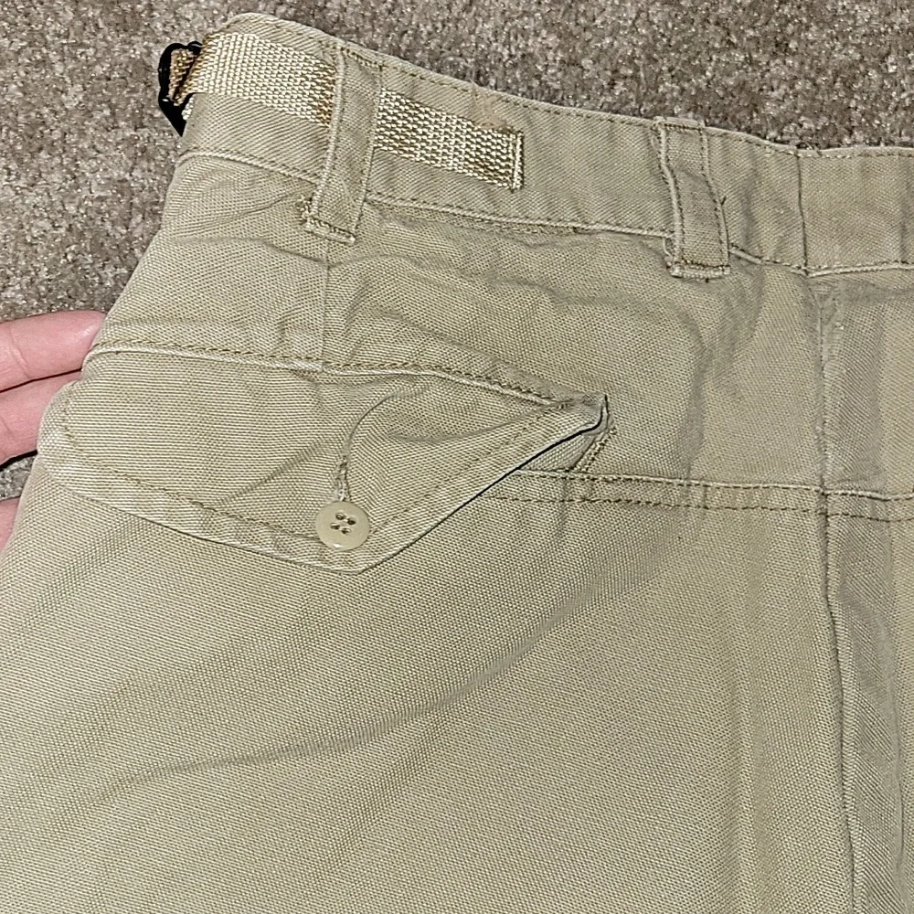 COLOMBIA OUTDOOR JEANS ZIPPER BOTTOMS ADJUSTABLE WAIST DOUBLE KNEE STYLE 34